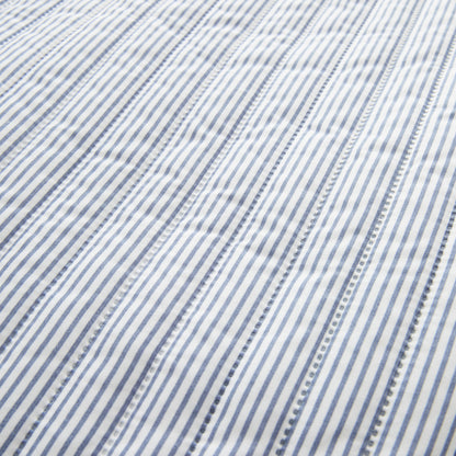 Catherine Lansfield Stripe Bedspread - Blue