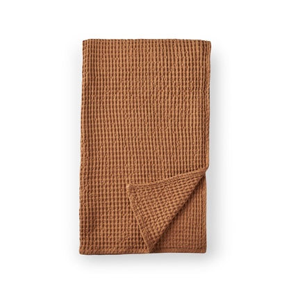 Pineapple Elephant Jaipur Waffle Throw - Caramel