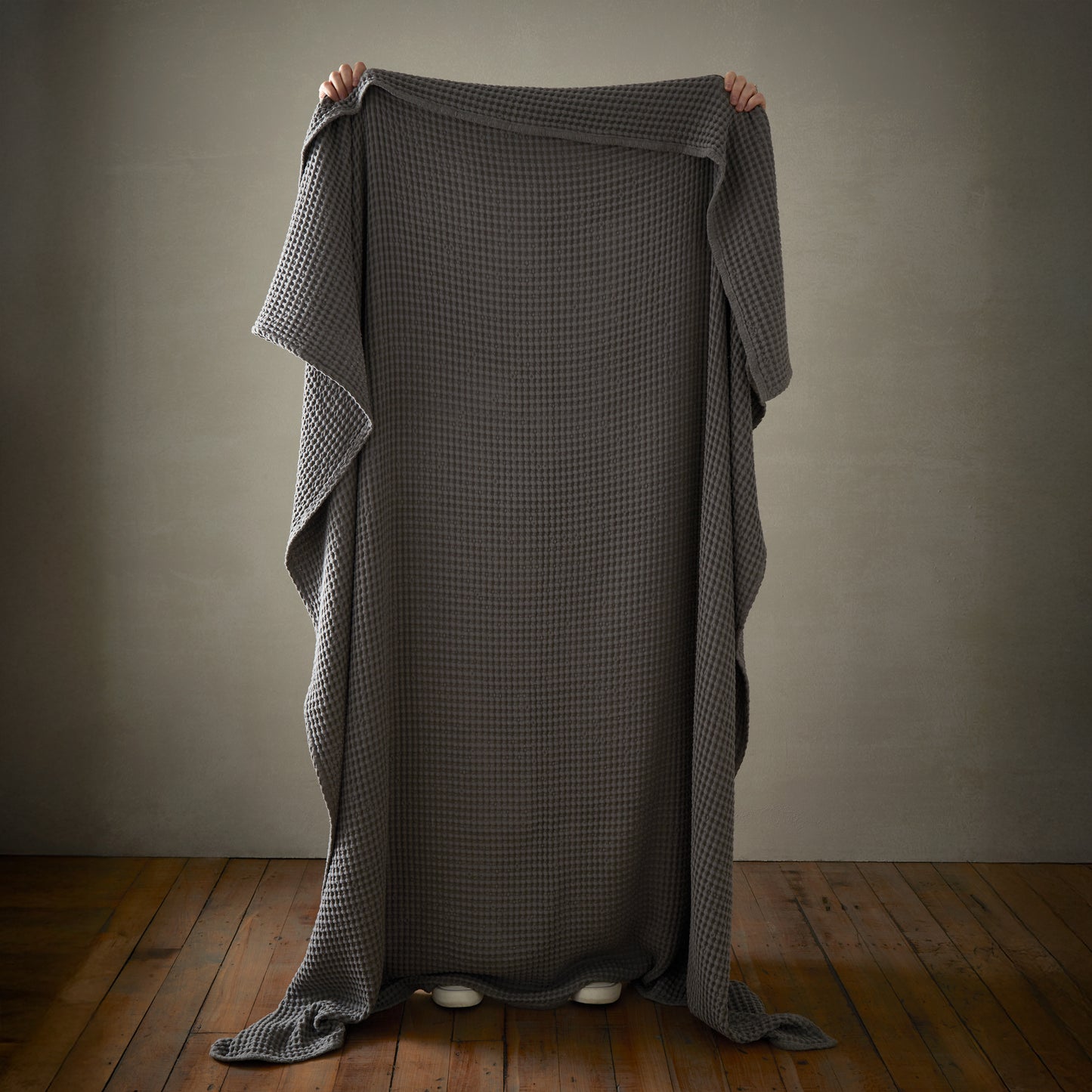 Pineapple Elephant Jaipur Waffle Throw - Grey
