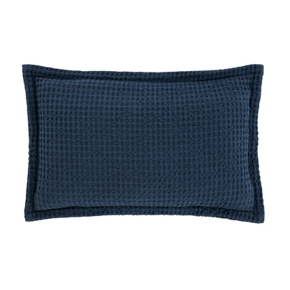Pineapple Elephant Jaipur Waffle Filled Cushion - Navy