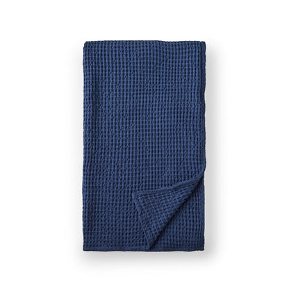 Pineapple Elephant Jaipur Waffle Throw - Navy