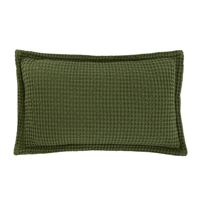 Pineapple Elephant Jaipur Waffle Filled Cushion - Olive