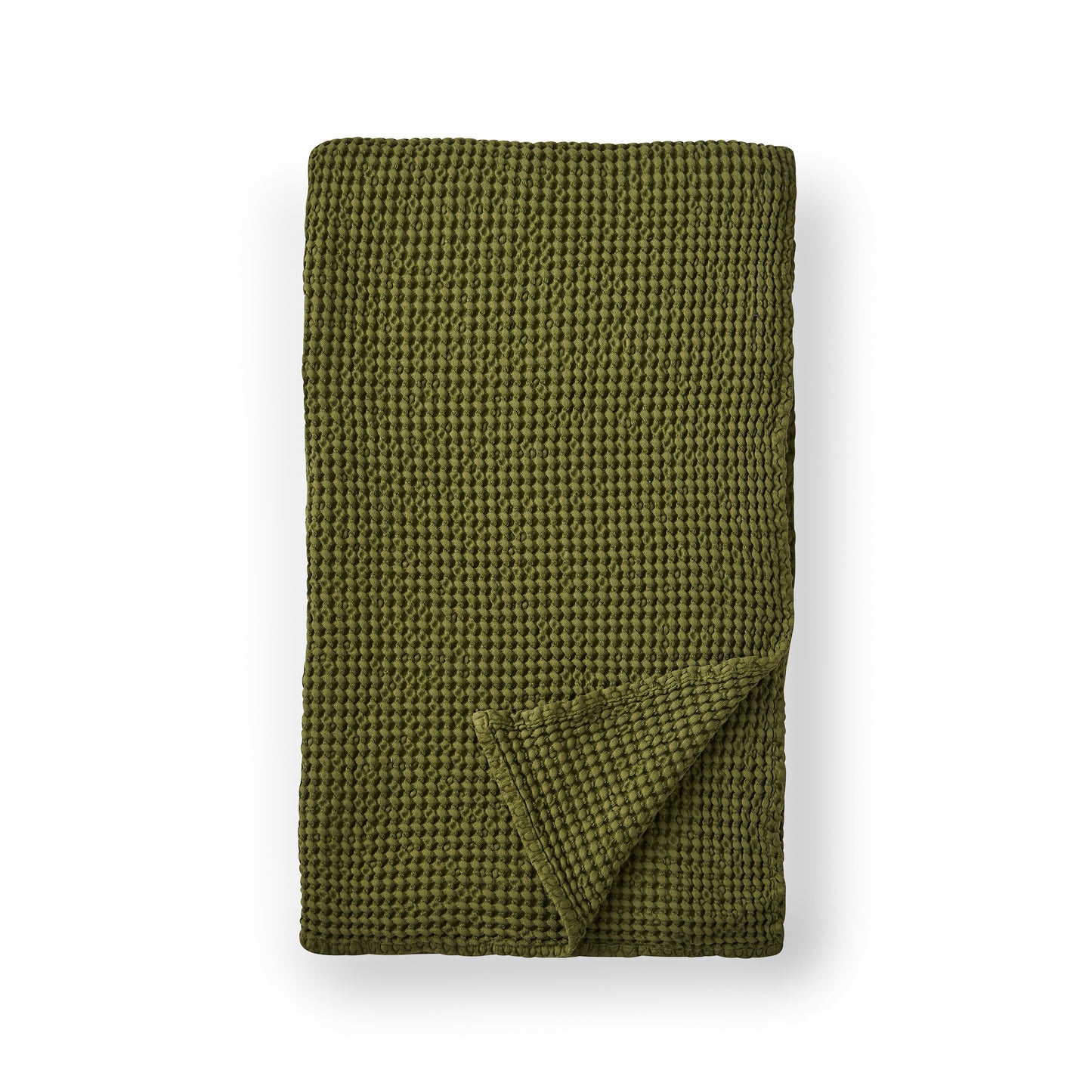 Pineapple Elephant Jaipur Waffle Throw - Olive