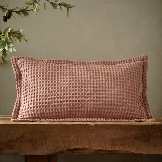 Pineapple Elephant Jaipur Waffle Filled Cushion - Pink