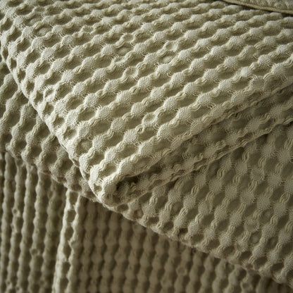 Pineapple Elephant Jaipur Waffle Throw - Sage
