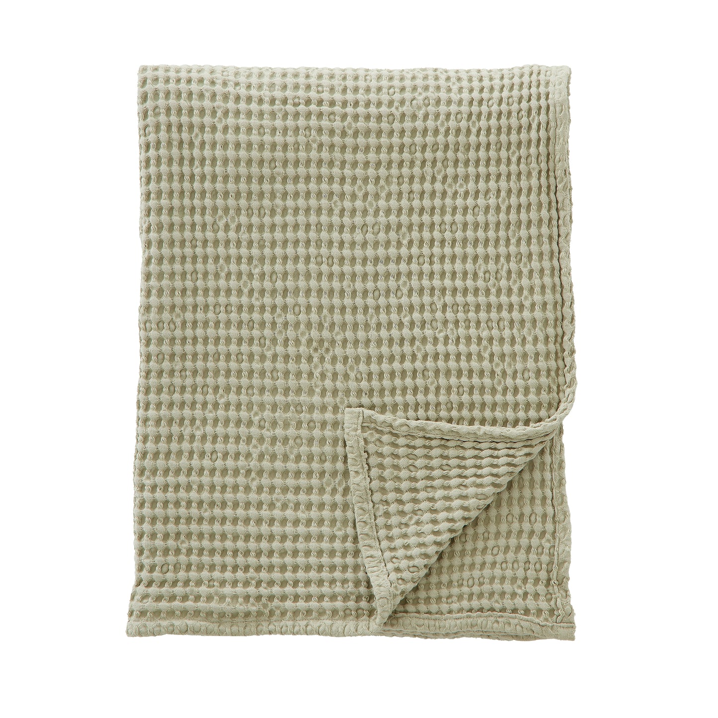Pineapple Elephant Jaipur Waffle Throw - Sage