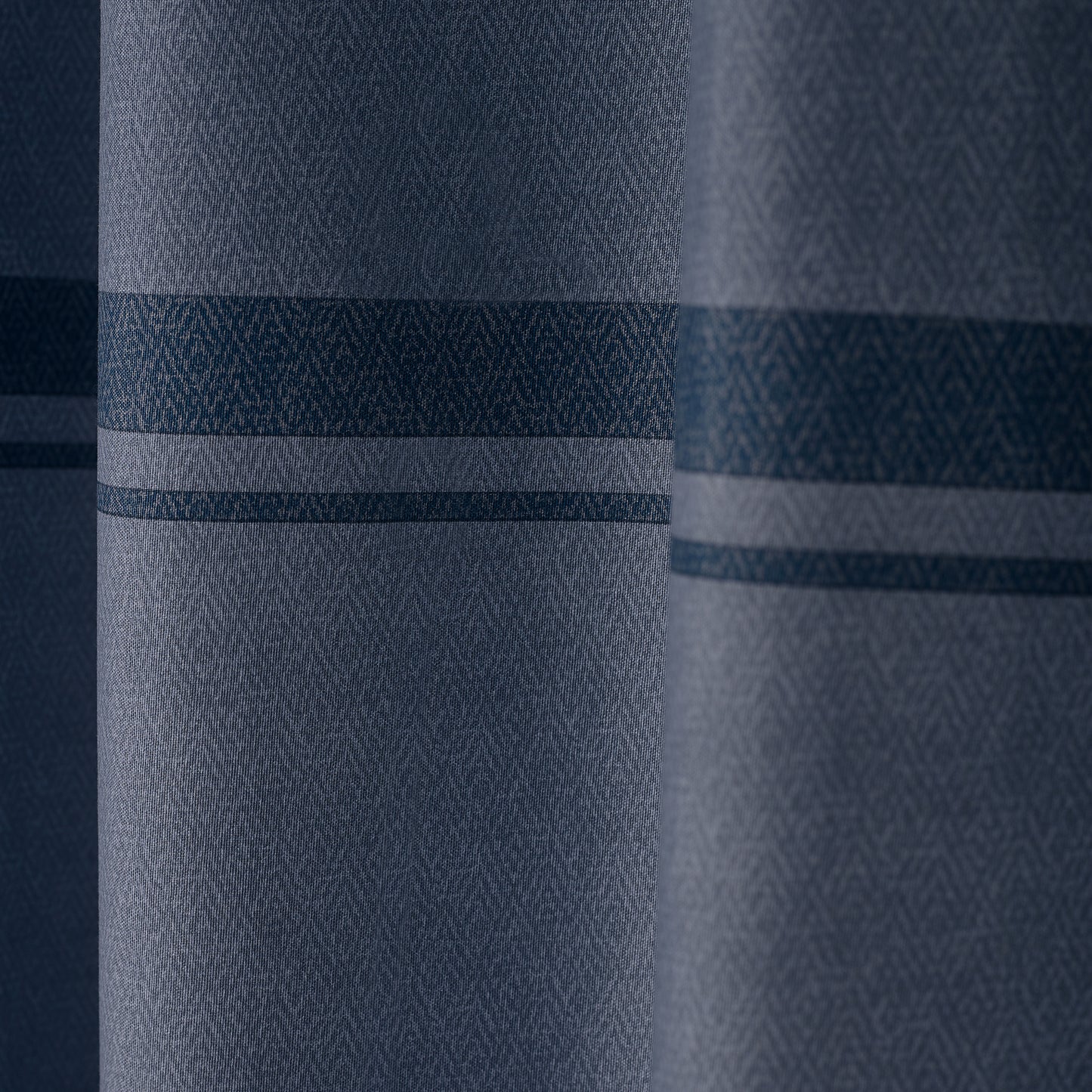 Catherine Lansfield Melville Lined Eyelet Curtains - Blue