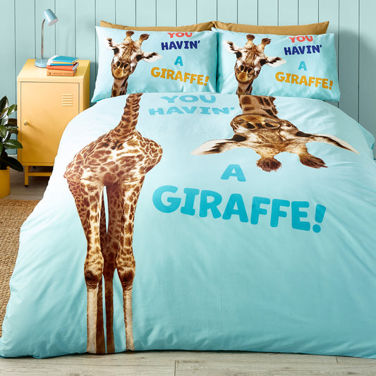 Catherine Lansfield Havin A Giraffe Duvet Cover Set