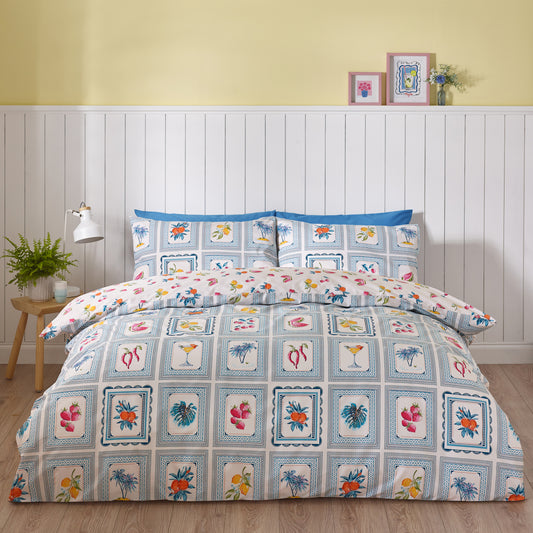 Catherine Lansfield Riviera Tiles Duvet Cover Set
