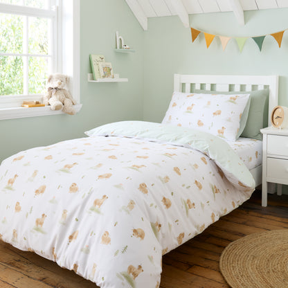 Bianca Mini Moo Duvet Cover Set - White