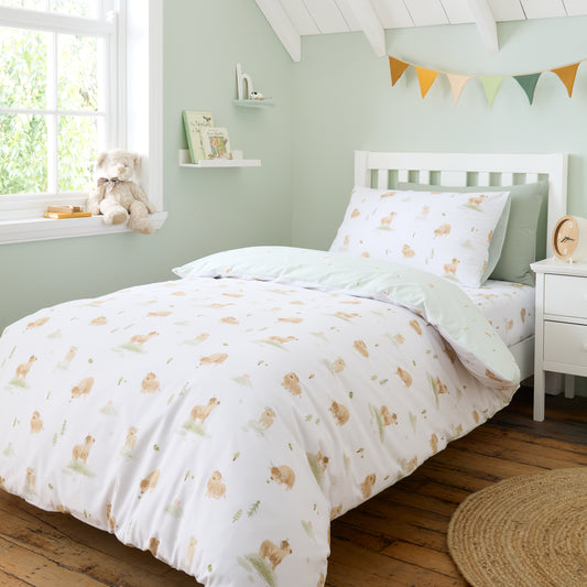 Bianca Mini Moo Duvet Cover Set - White