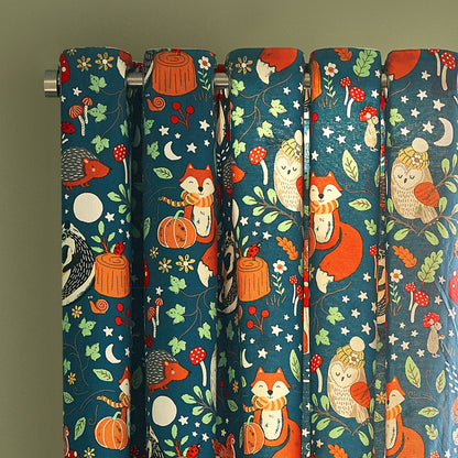 Catherine Lansfield Fox & Woodland Friends Eyelet Curtains