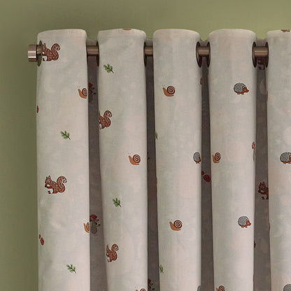Catherine Lansfield Fox & Woodland Friends Eyelet Curtains