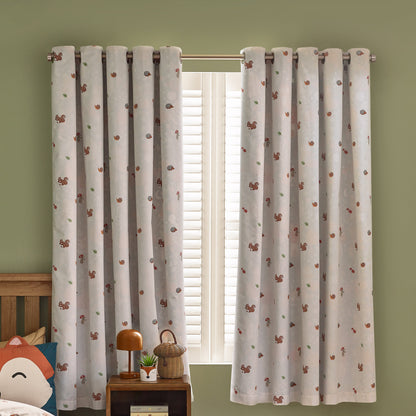Catherine Lansfield Fox & Woodland Friends Eyelet Curtains