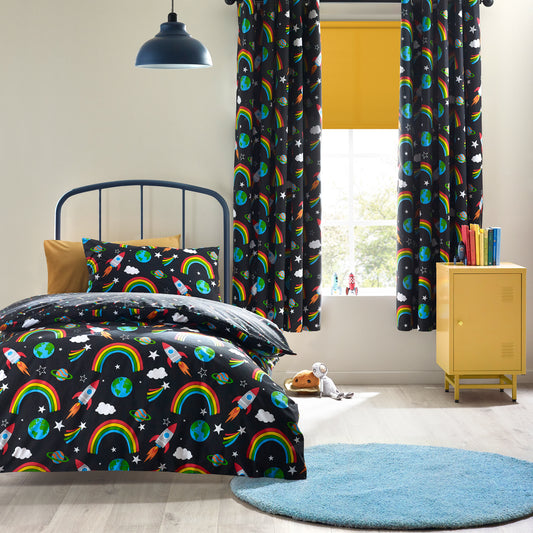 Catherine Lansfield Rainbow Rockets Duvet Cover Set