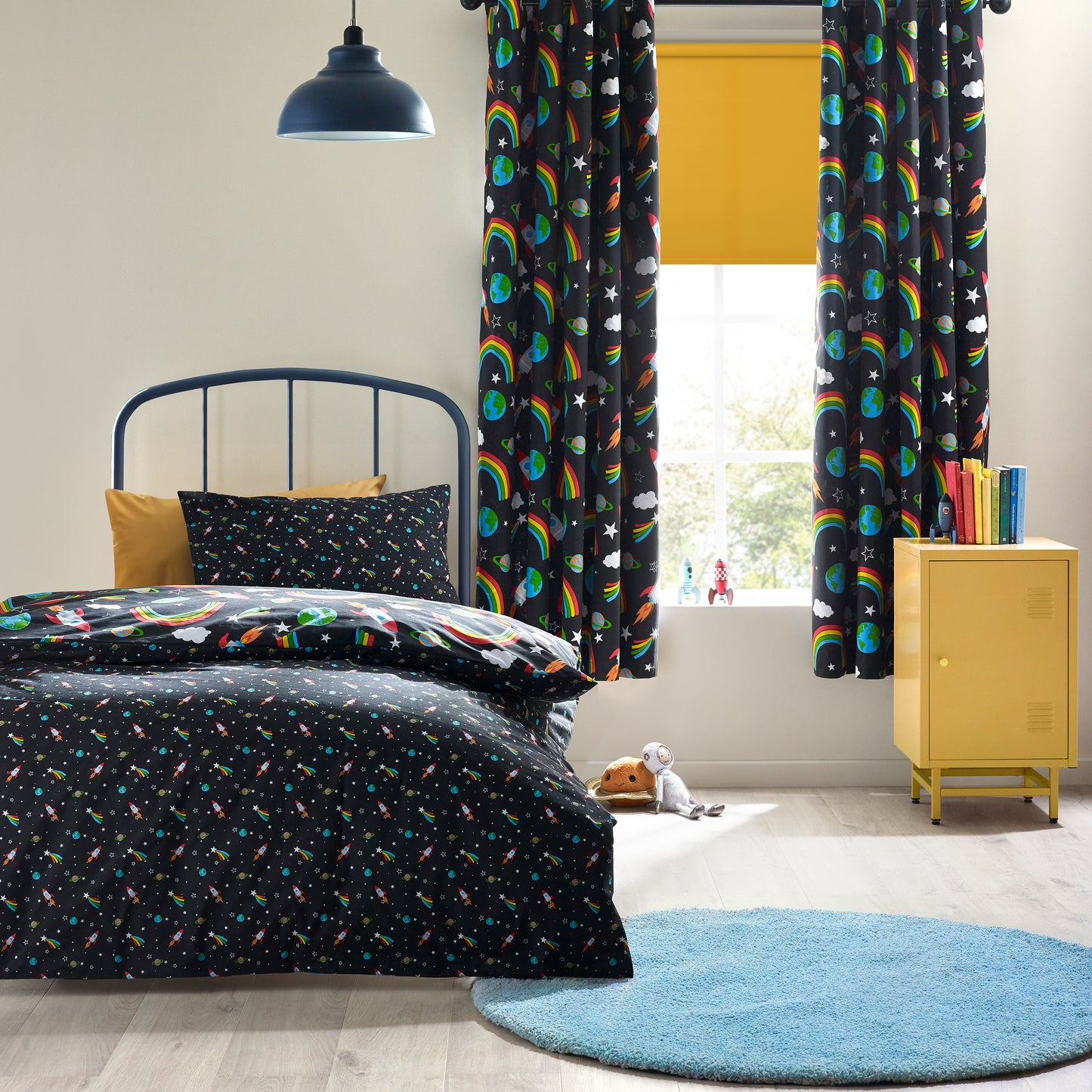 Catherine Lansfield Rainbow Rockets Duvet Cover Set