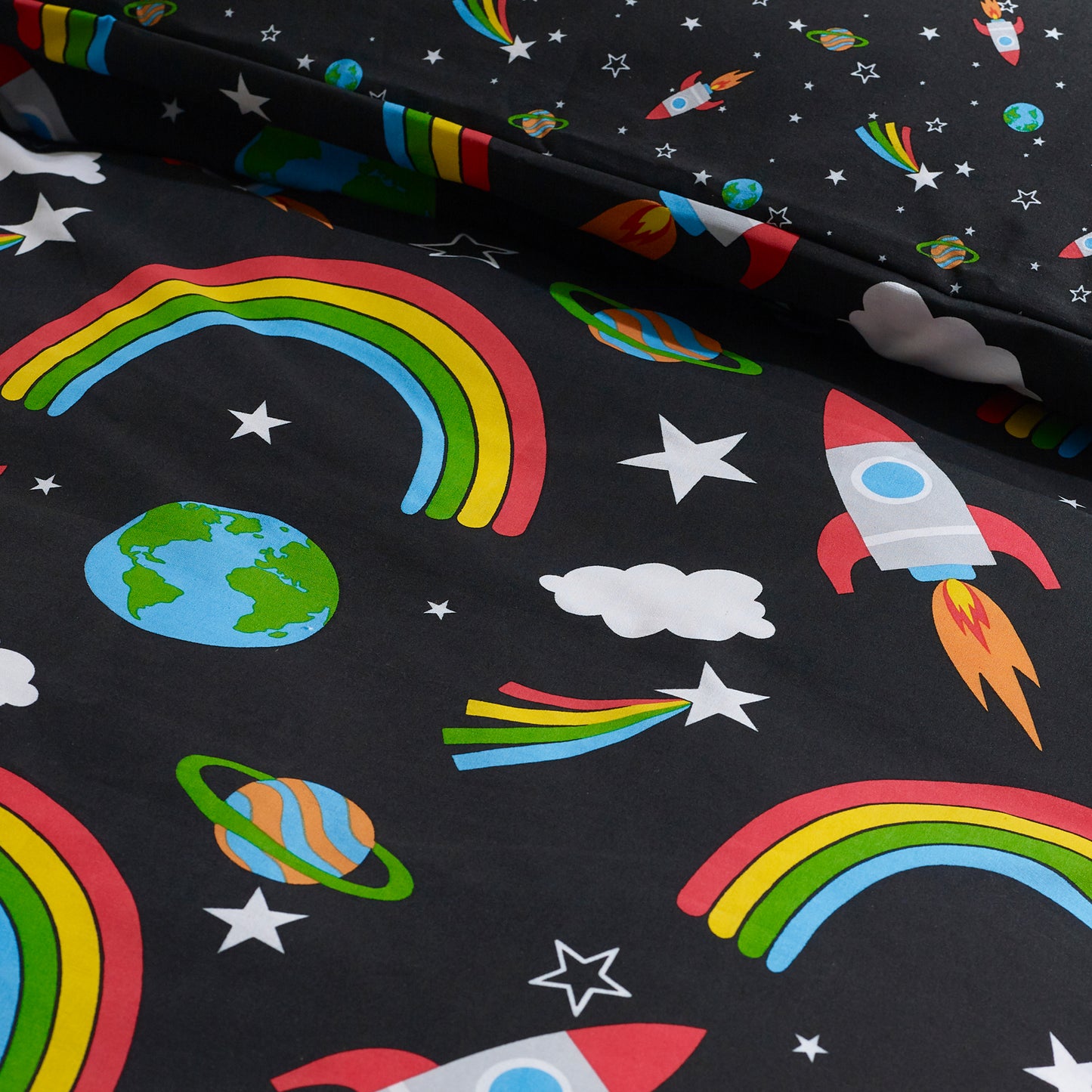 Catherine Lansfield Rainbow Rockets Duvet Cover Set