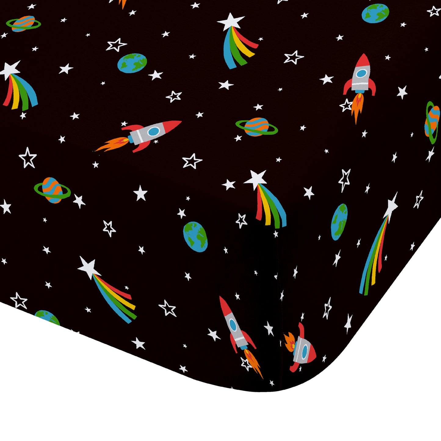 Catherine Lansfield Rainbow Rockets Fitted Sheet