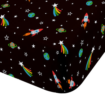 Catherine Lansfield Rainbow Rockets Fitted Sheet