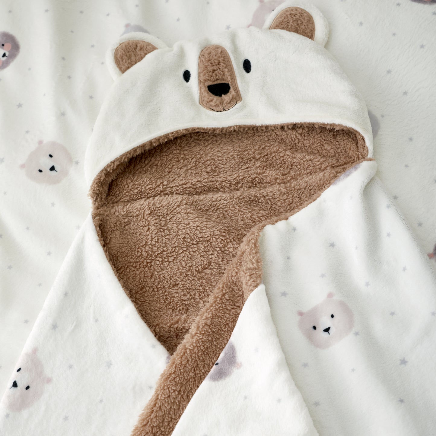 Catherine Lansfield Cosy Bear Hooded Blanket