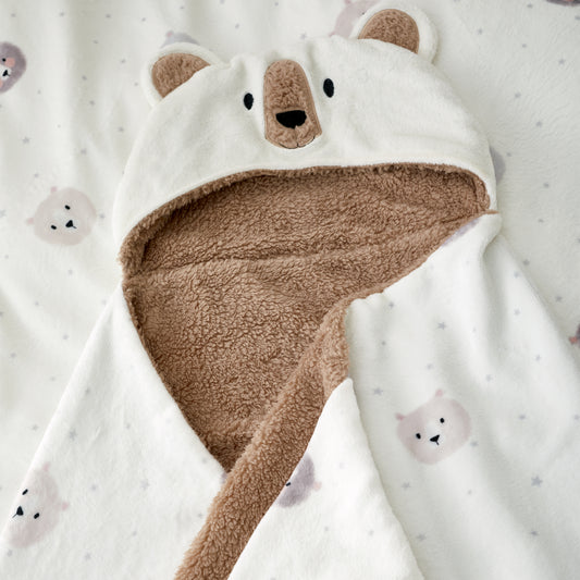 Catherine Lansfield Cosy Bear Hooded Blanket