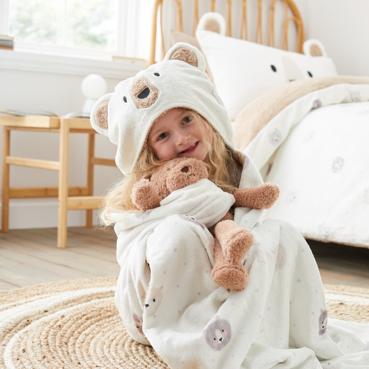 Catherine Lansfield Cosy Bear Hooded Blanket