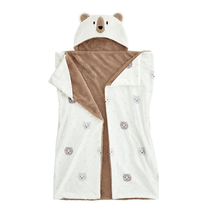 Catherine Lansfield Cosy Bear Hooded Blanket