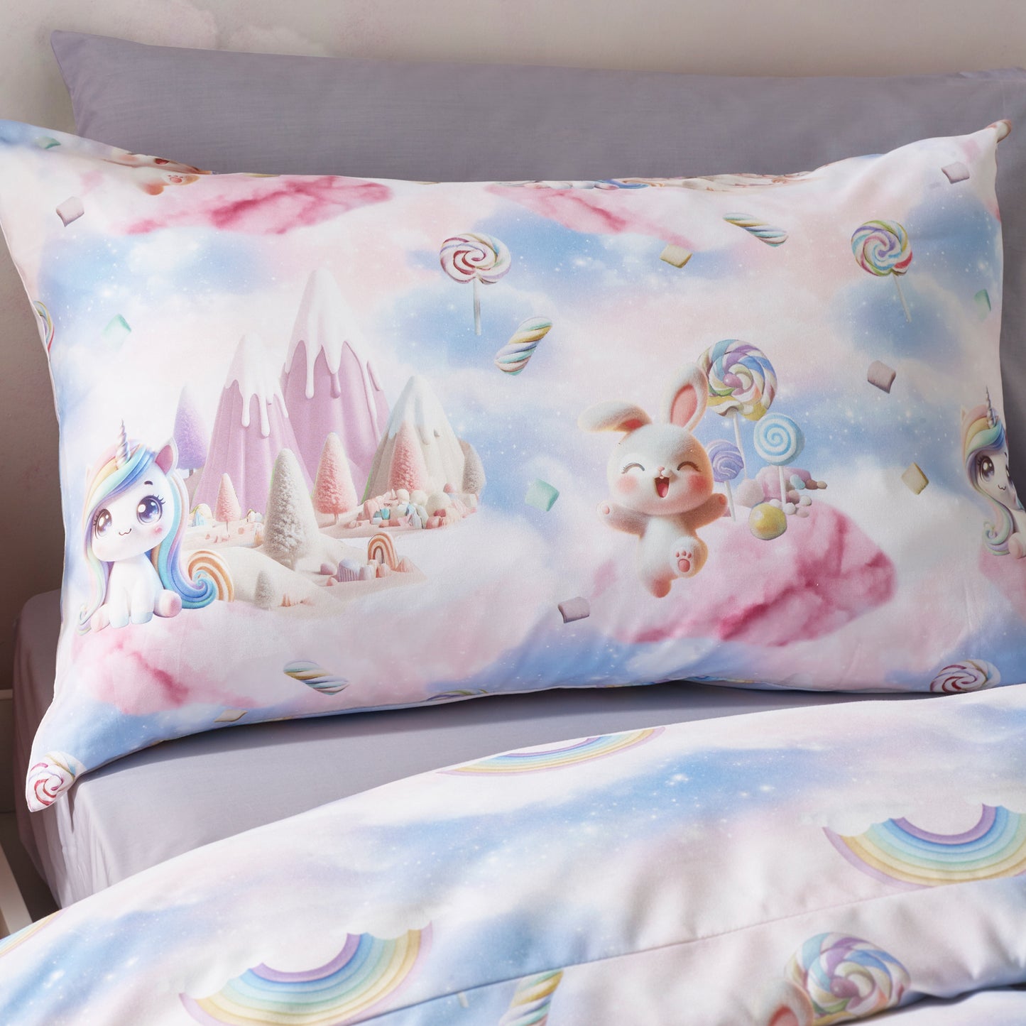 Catherine Lansfield Candy Unicorn Duvet Cover Set