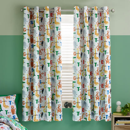Catherine Lansfield Animal Magic Eyelet Curtains