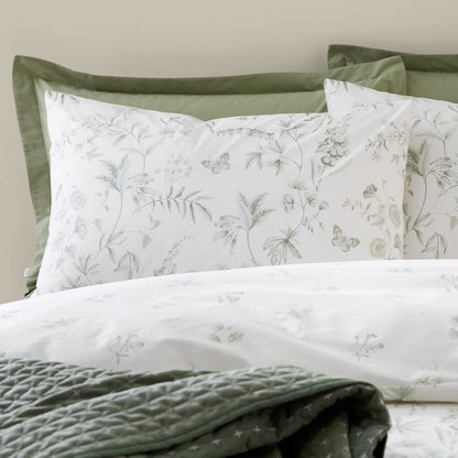 Bianca Thea Floral Duvet Cover Set - Green