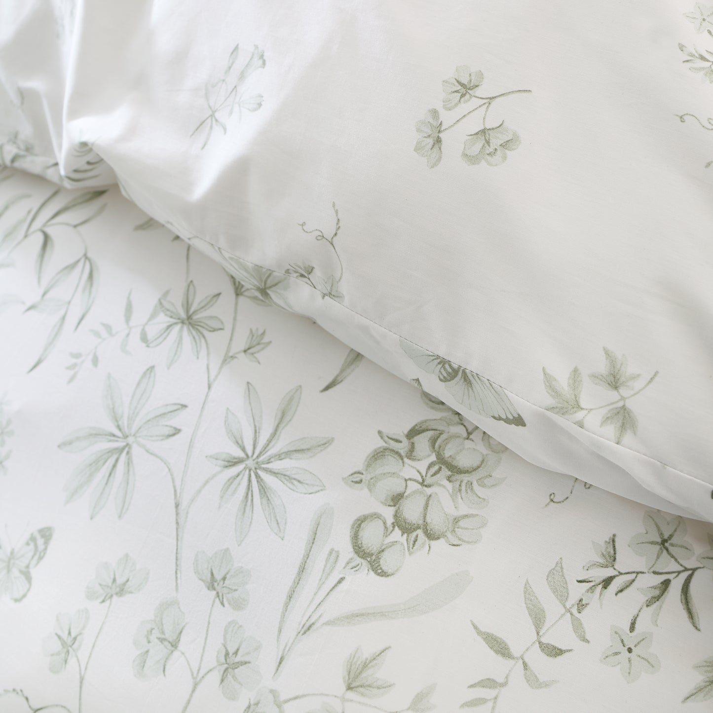 Bianca Thea Floral Duvet Cover Set - Green