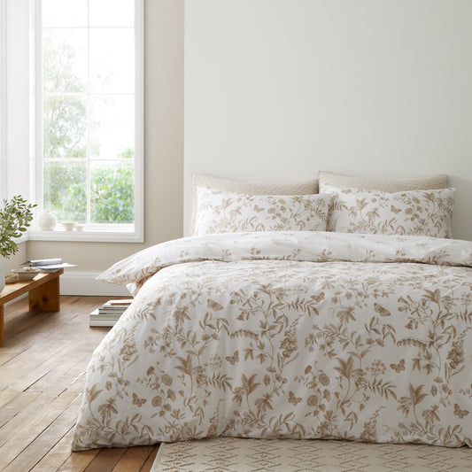 Bianca Thea Floral Duvet Cover Set - Natural