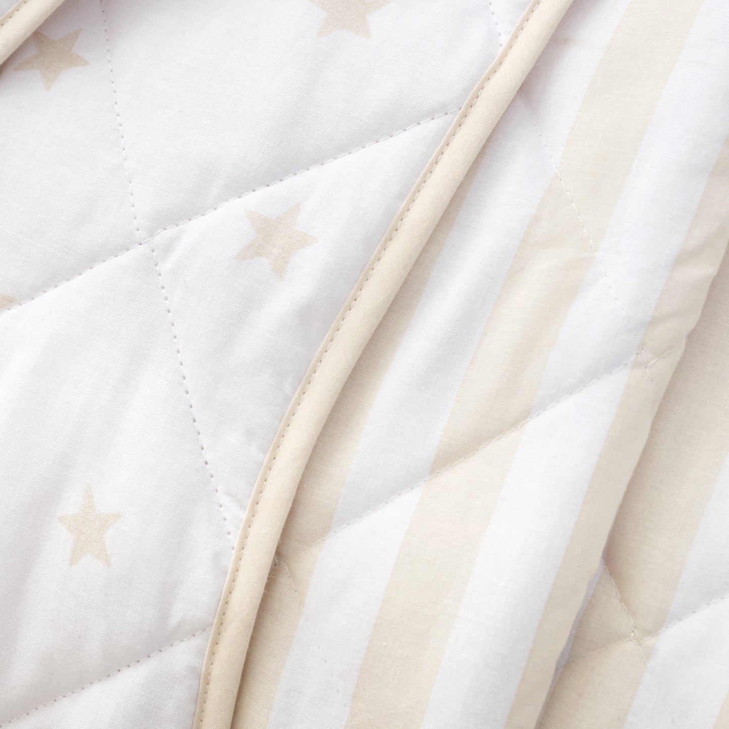 Bianca Mini Stars & Stripes Bedspread - Natural