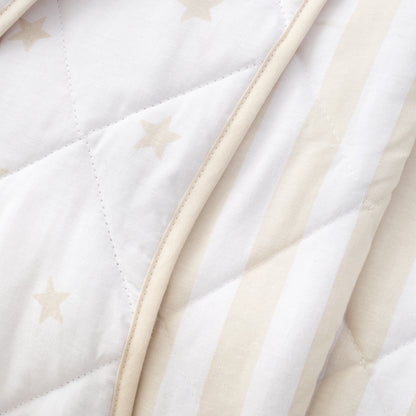 Bianca Mini Stars & Stripes Bedspread - Natural