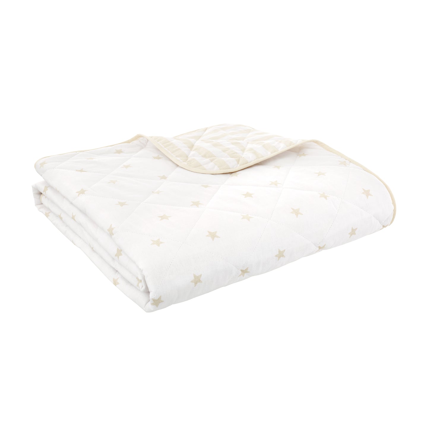 Bianca Mini Stars & Stripes Bedspread - Natural