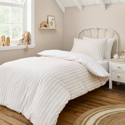 Bianca Mini Stars & Stripes Duvet Cover Set - Natural