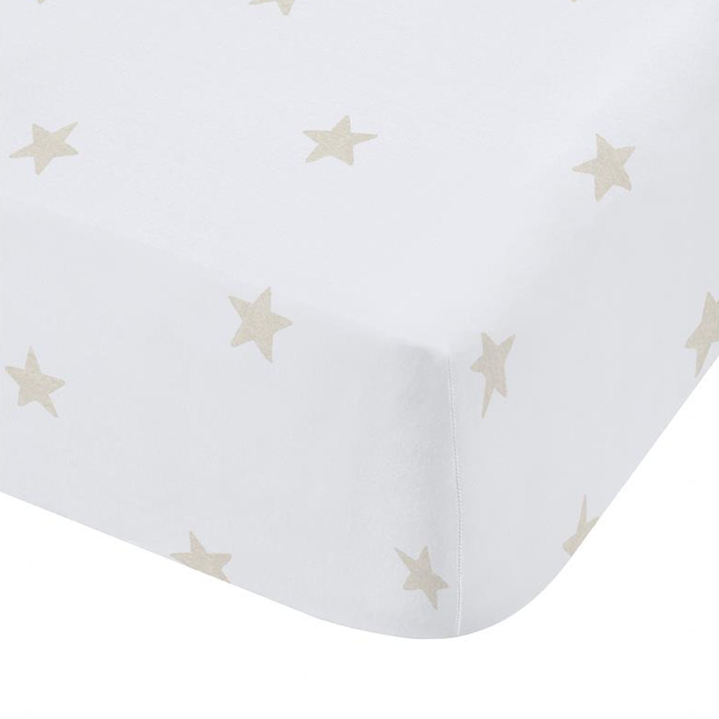 Bianca Mini Stars & Stripes Fitted Sheet - Natural