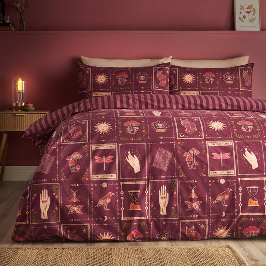 Catherine Lansfield Enchanted Witchcraft Duvet Cover Set - Plum