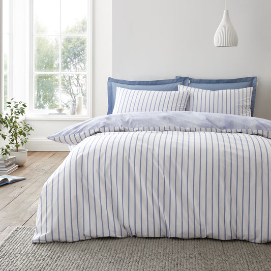 Bianca Hampton Stripe Duvet Cover Set - Blue