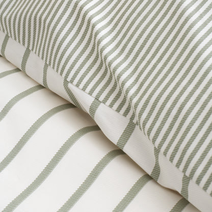 Bianca Hampton Stripe Duvet Cover Set - Green