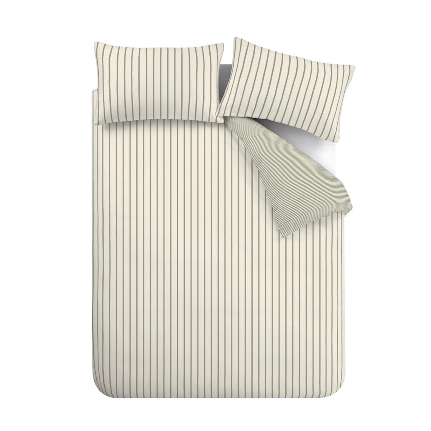 Bianca Hampton Stripe Duvet Cover Set - Green