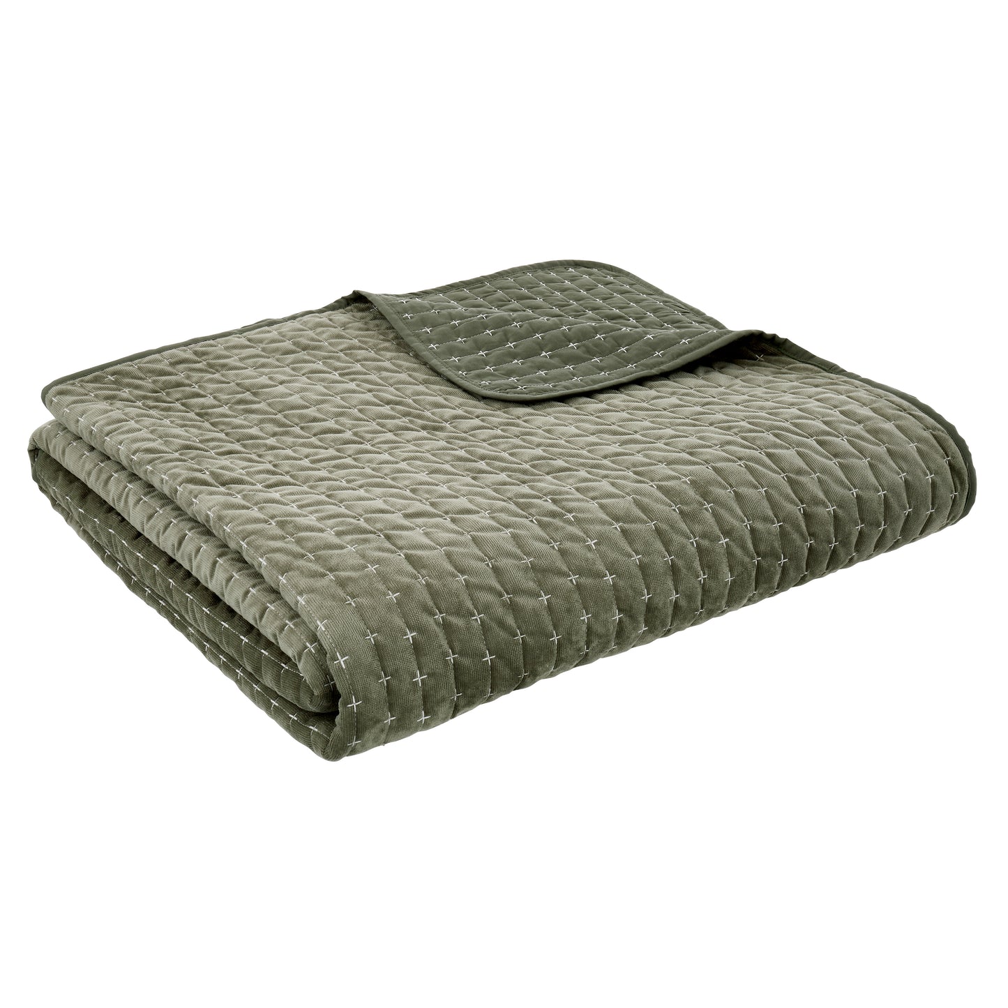 Bianca Attica Velvet Bedspread - Green