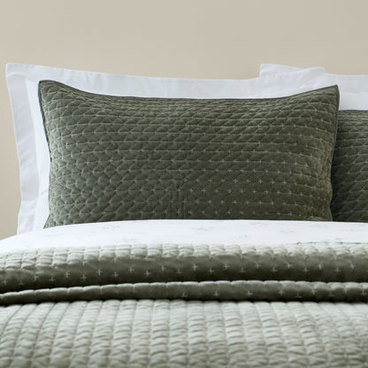 Bianca Attica Velvet Bedspread - Green