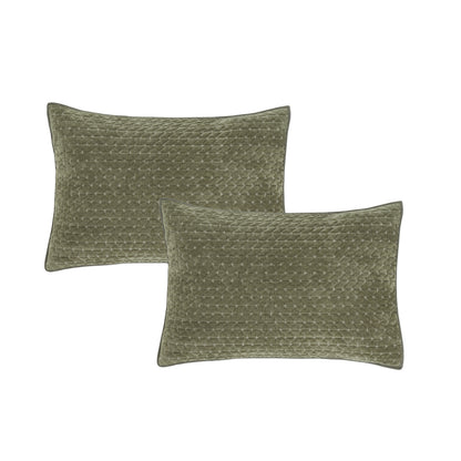Bianca Attica Velvet Bedspread - Green
