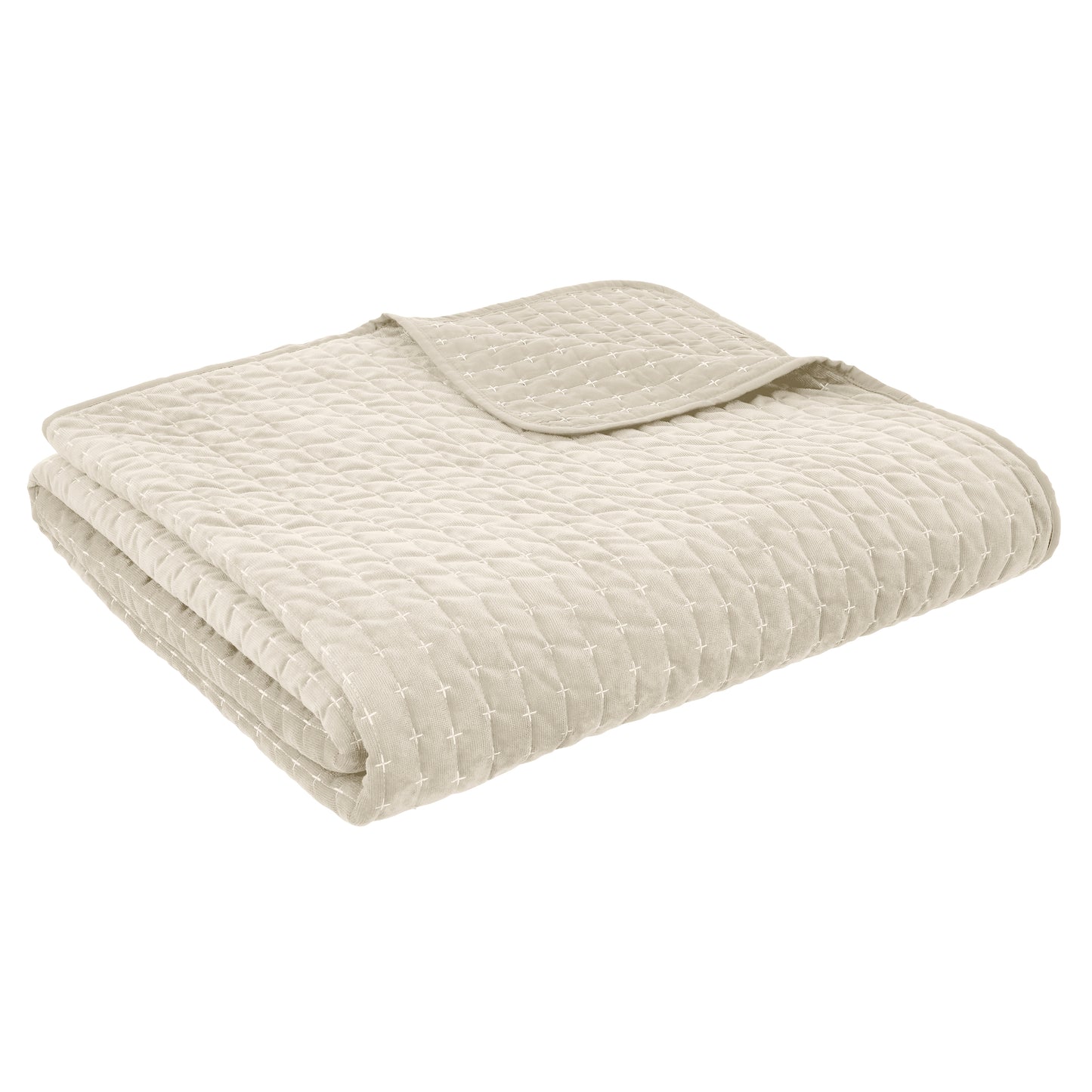 Bianca Attica Velvet Bedspread - Natural