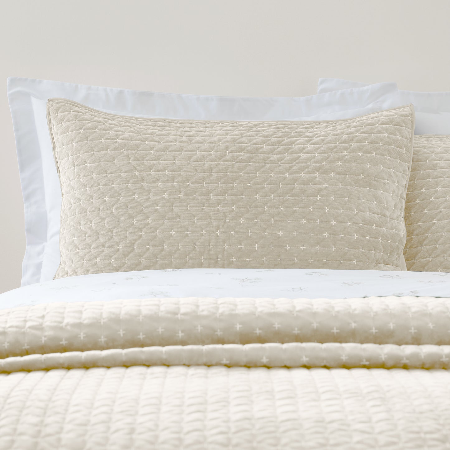Bianca Attica Velvet Bedspread - Natural