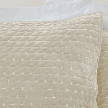 Bianca Attica Velvet Bedspread - Natural
