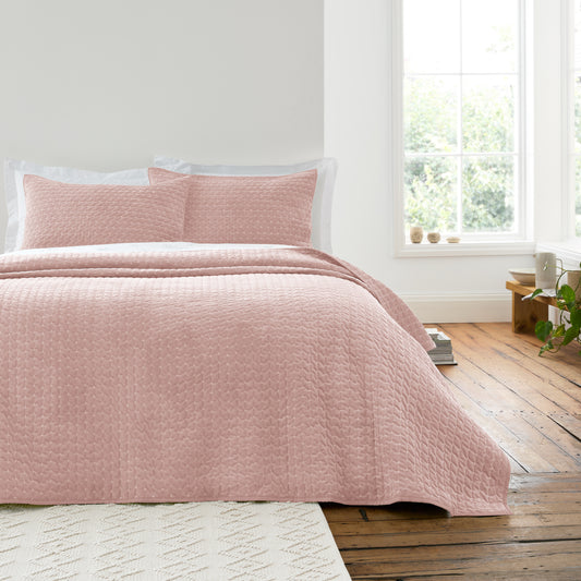 Bianca Attica Velvet Bedspread - Pink