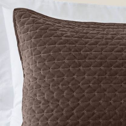 Bianca Attica Velvet Bedspread - Chocolate