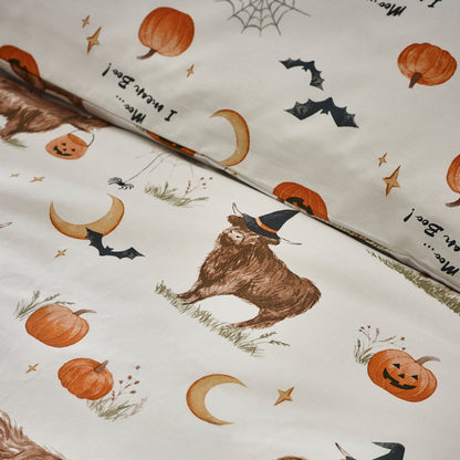 Catherine Lansfield Halloween Highland Cow Duvet Cover Set